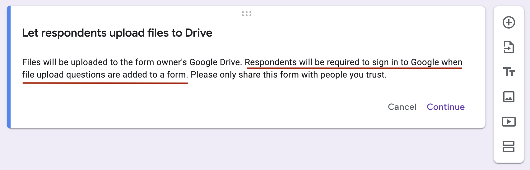 Google intake form with file uploads issues