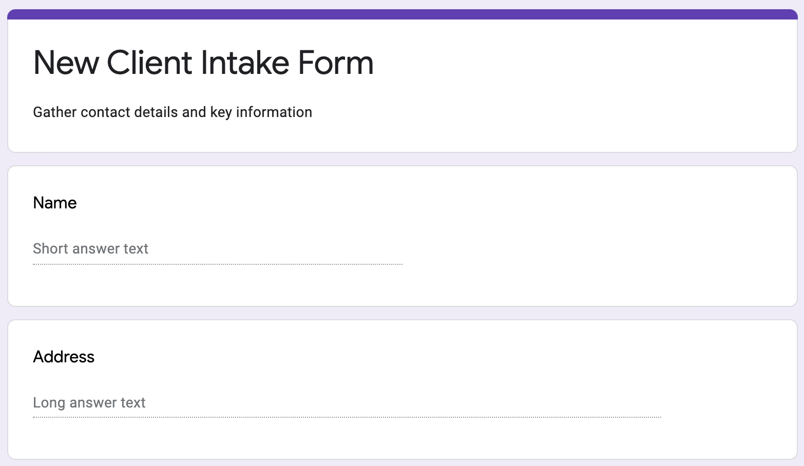 Free Prospective Client Form Template