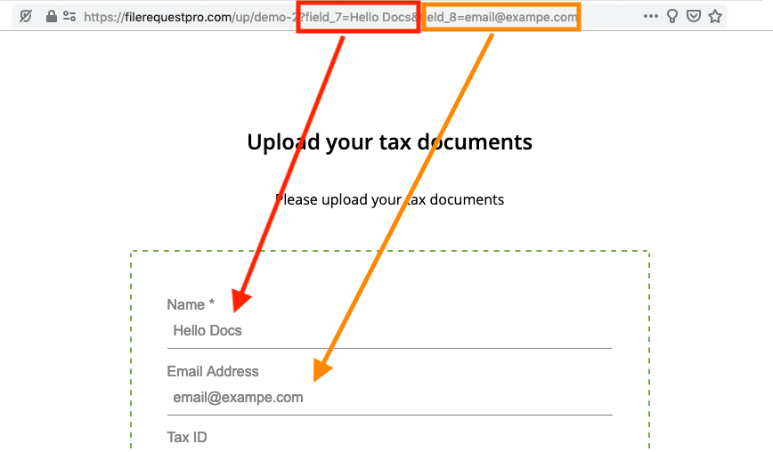 Pre fill form values