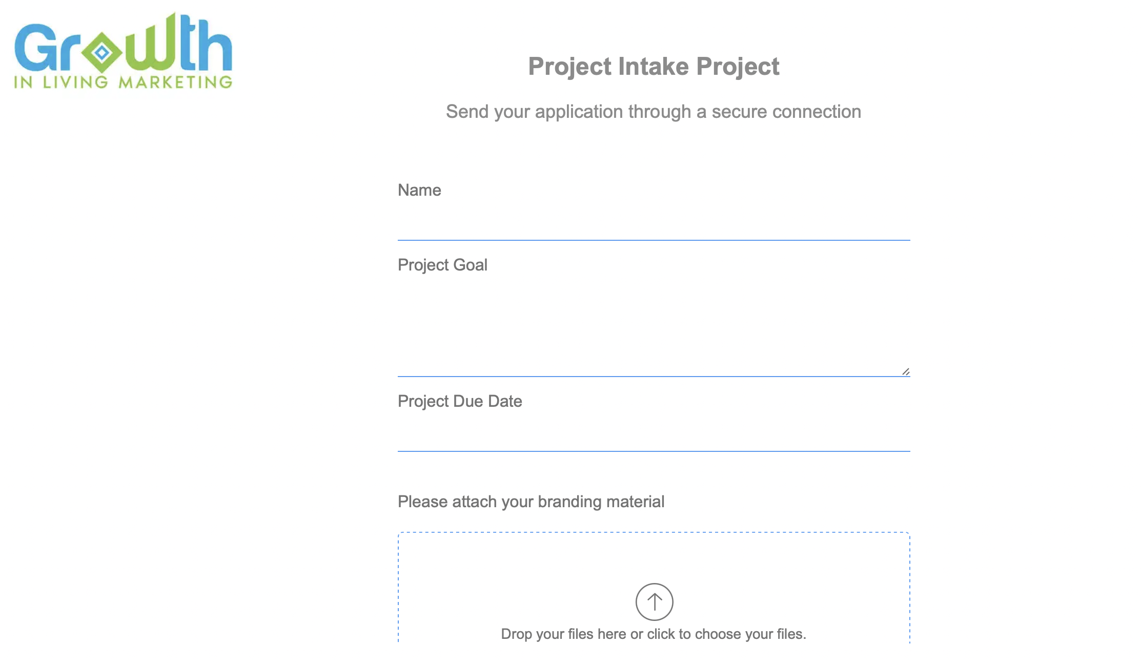 Project Intake form