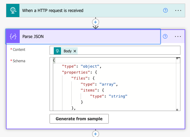 FRP Powerautomate json