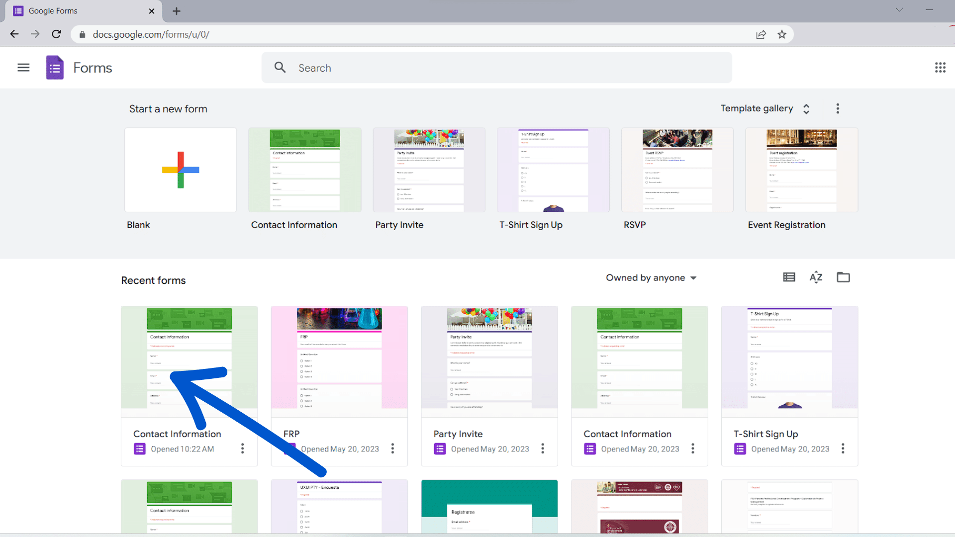 Open form google forms