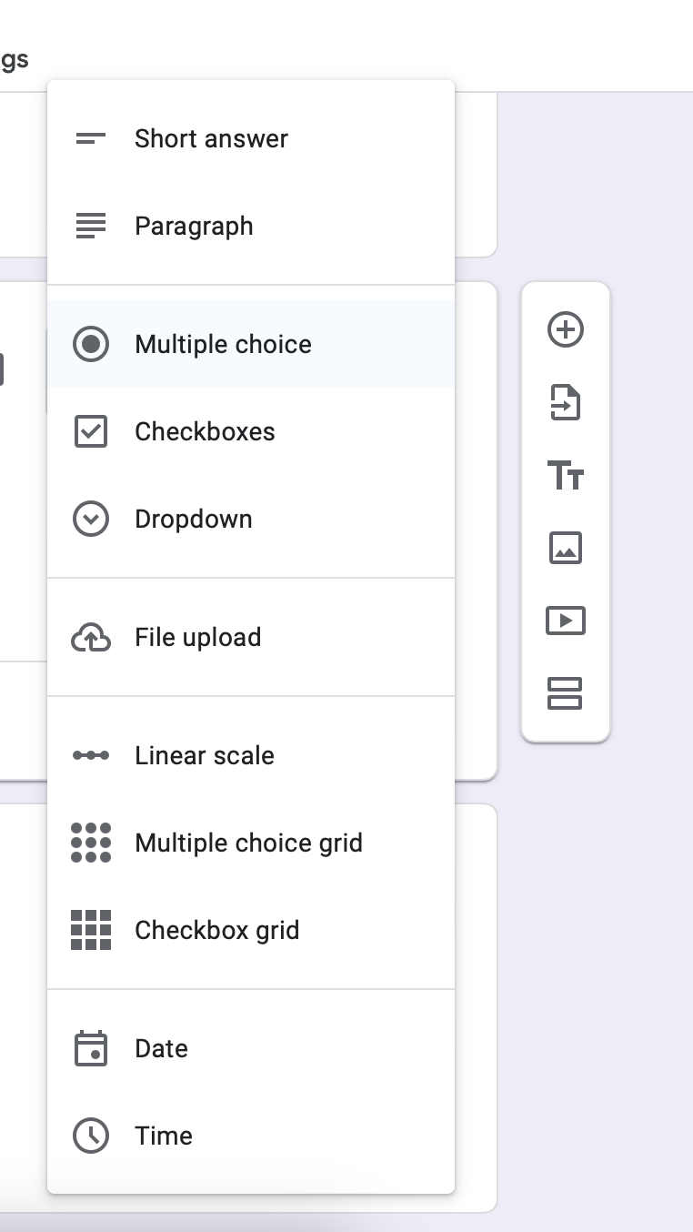 how do i create a google form to collect data