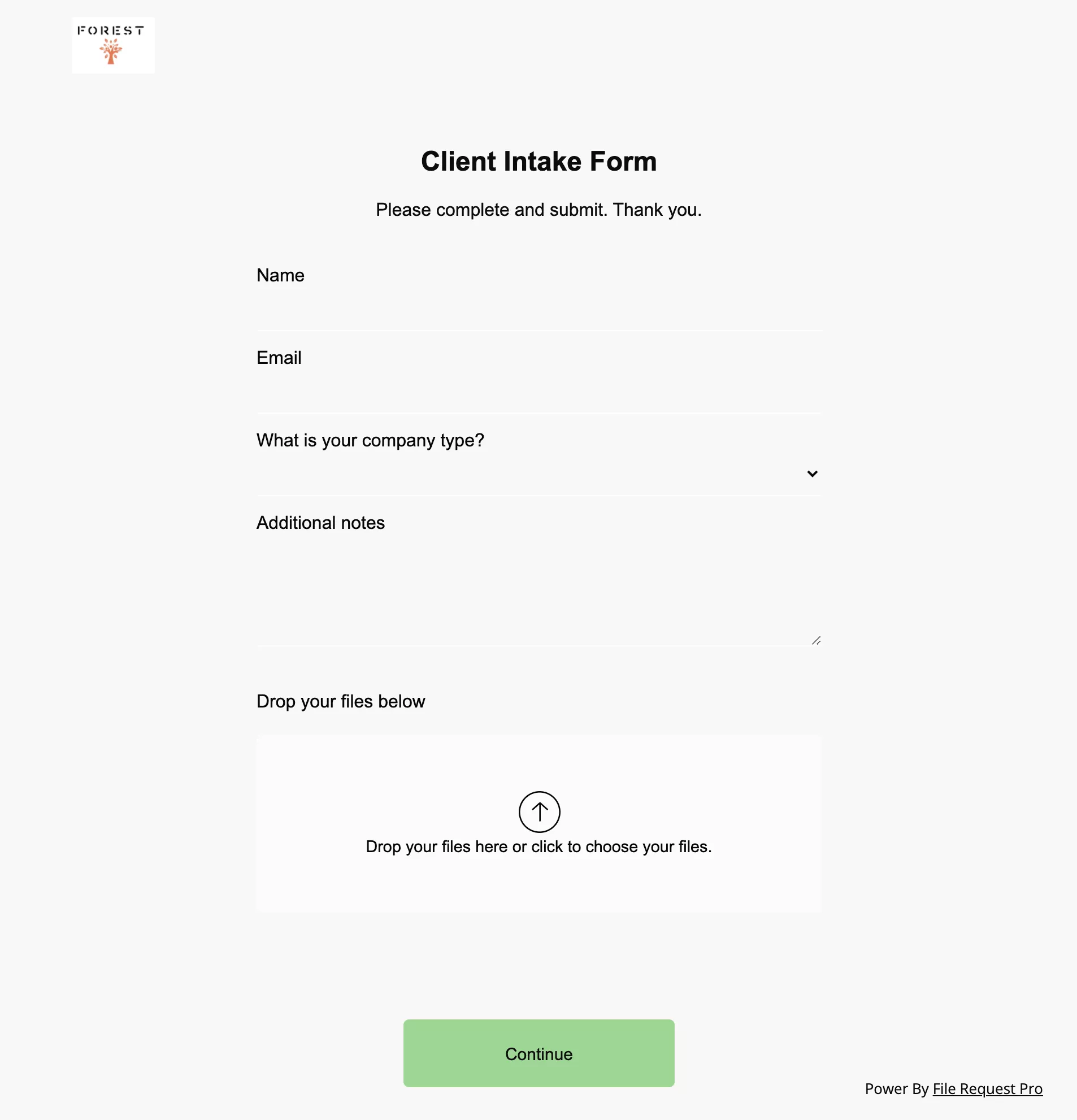 Client Onboarding Questionnaire Example