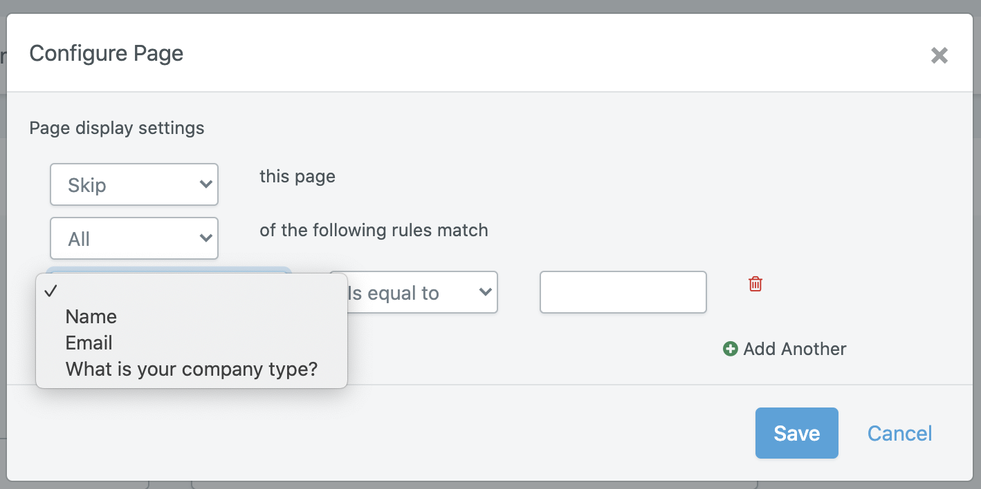 Conditional Logic (for upload pages)