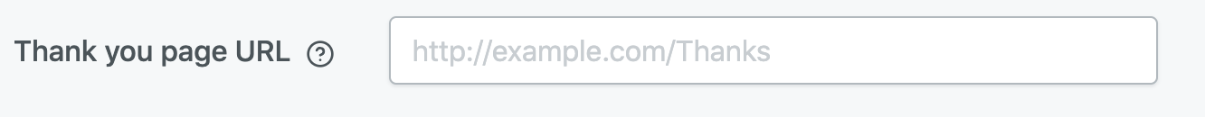 Send clients to a thank you page.