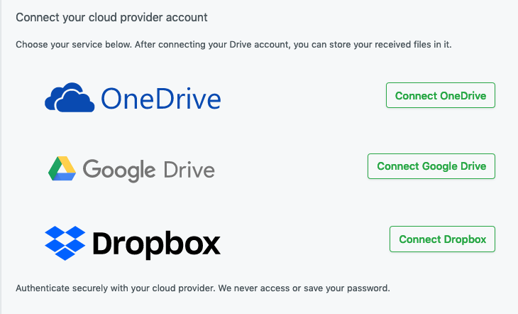 Integrate file drop with Google Drive